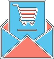 compras correo electrónico vector icono