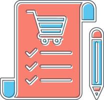 Shopping List Vector Icon