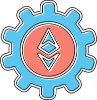 ethereum ajuste vector icono