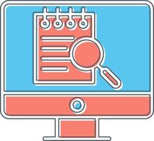 File Search Computer Vector Icon