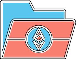 ethereum carpeta vector icono