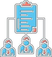 trabajo distribución vector icono