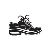 A logo of boot icon vector shoe silhouette sports shoes design template on white background