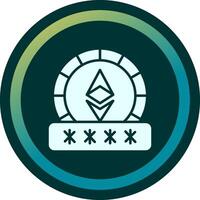 ethereum contraseña vector icono