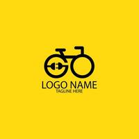 letter GO electric bicycle logo design vector