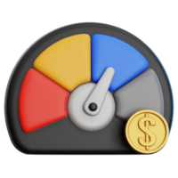 Credit Score 3D Illustration for web, app, infographic, etc png