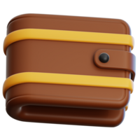 Wallet 3D Illustration for web, app, infographic, etc png