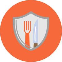 Cutlery Shield Vector Icon