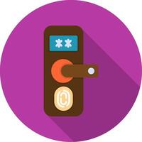 Fingerprint Door Protection Vector Icon