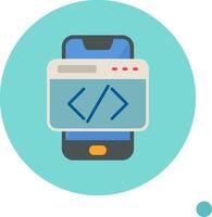 Smartphone Coding Vector Icon