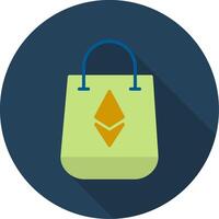 icono de vector de bolsa de compras