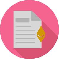 ethereum documento vector icono