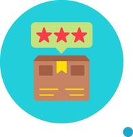 Delivery Box Rating Vector Icon