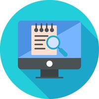 File Search Computer Vector Icon
