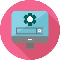 Computer Search Engine Vector Icon