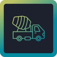 Cement Truck Vector Icon