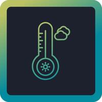 temperatura caliente vector icono