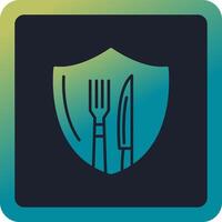 Cutlery Shield Vector Icon