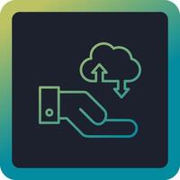 Cloud Data Transfer Vector Icon