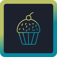 icono de vector de cupcake