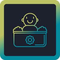 Baby Bath Vector Icon