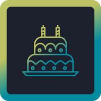 Birthday cake Vector Icon