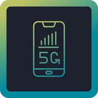 5g teléfono inteligente vector icono