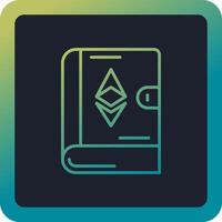 ethereum libro vector icono