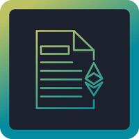 Ethereum Document Vector Icon