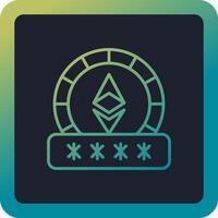 ethereum contraseña vector icono