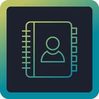 Contact Book Vector Icon