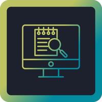 File Search Computer Vector Icon