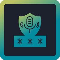 Voice Access Security Vector Icon