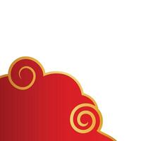 Lunar New Year Cloud Corner vector