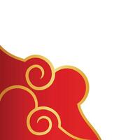 Lunar New Year Cloud Corner vector