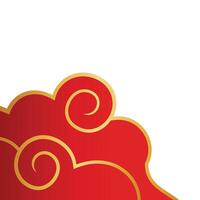 Lunar New Year Cloud Corner vector