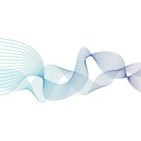 Abstract Gradient Wavy Line Decoration vector