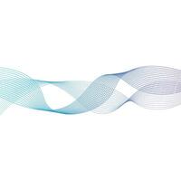 Abstract Gradient Wavy Line Decoration vector