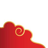 Lunar New Year Cloud Corner vector