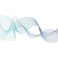 Abstract Gradient Wavy Line Decoration vector