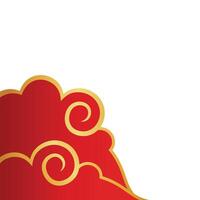 Lunar New Year Cloud Corner vector