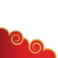 Lunar New Year Cloud Corner vector