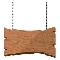 Hanging Wooden Board vector