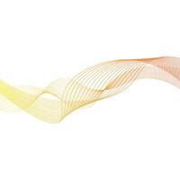 Abstract Gradient Wavy Line Decoration vector