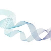 Abstract Gradient Wavy Line Decoration vector