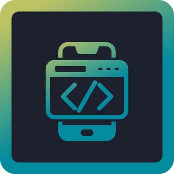 Smartphone Coding Vector Icon