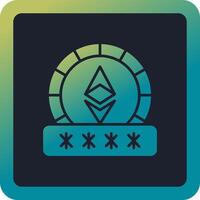 ethereum contraseña vector icono