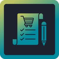 Shopping List Vector Icon