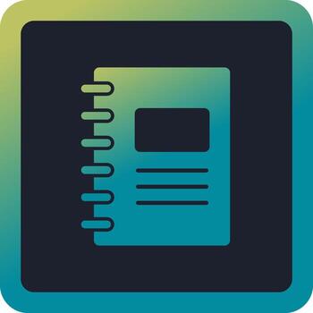 icono de vector de bloc de notas