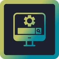 Computer Search Engine Vector Icon